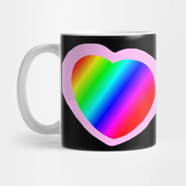 Rainbow Mirror Heart Love Glasses by Art by Deborah Camp